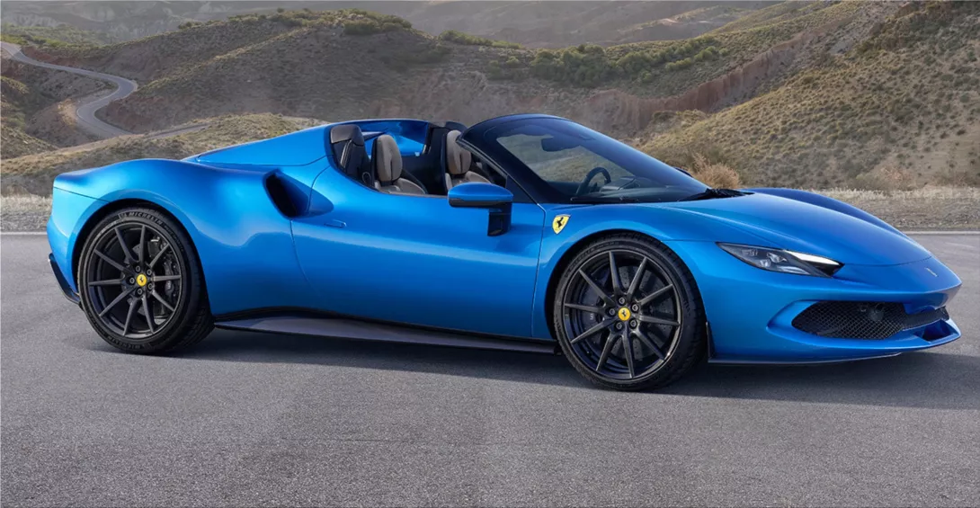 The 2022 Ferrari 296 GTS open-top plug-in hybrid sports car | Car Division